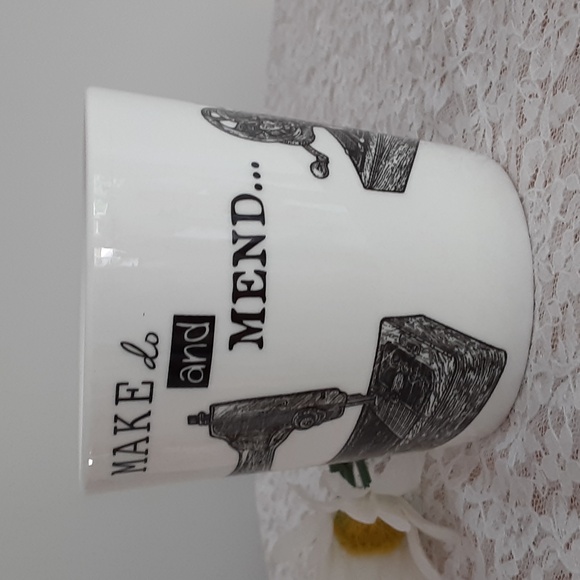 Queens by Churchill ABOUT TIME Sewing Machine Fine Bone China Cup 10 oz - Picture 4 of 7